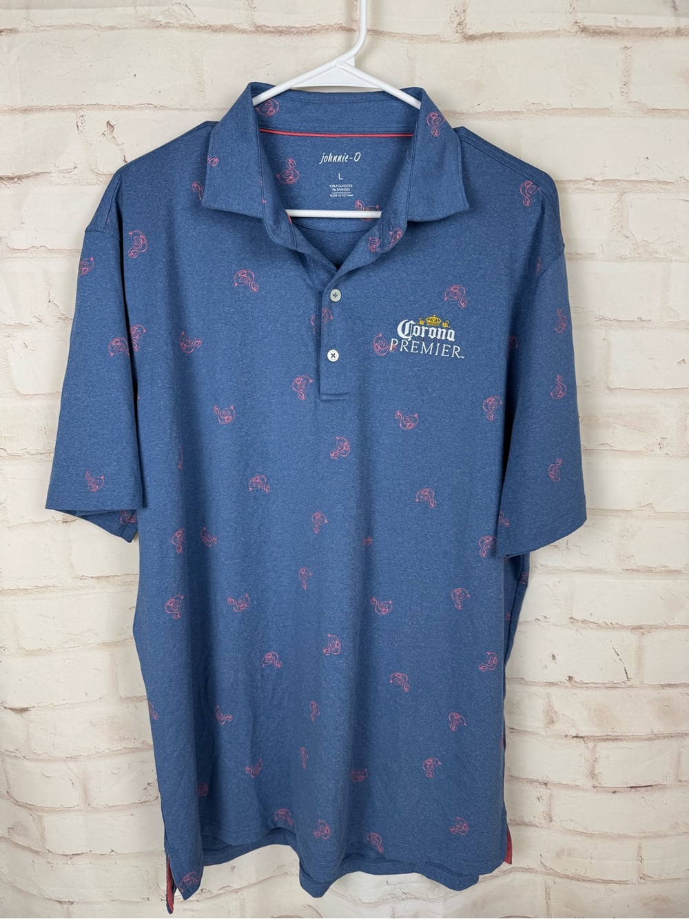 Johnnie-o Polo Golf Shirt Corona Premier Size Large EUC!!!!